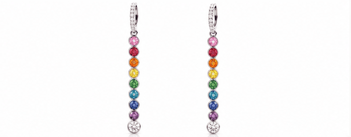 Rainbow Sapphire Earrings