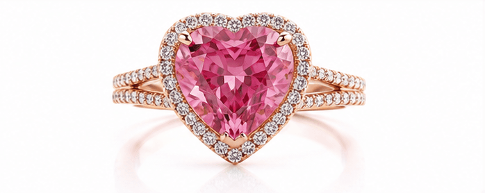 Heart-Shaped Pink Sapphire Ring